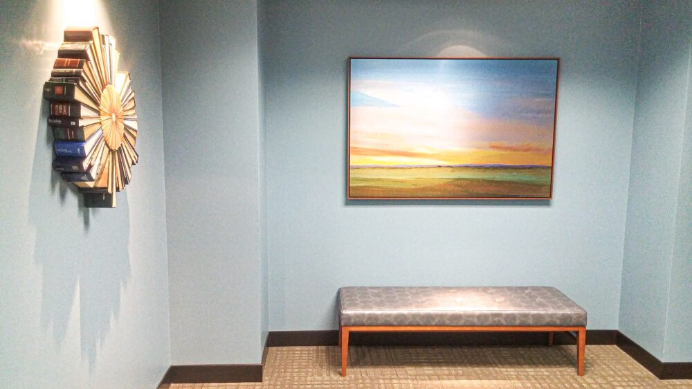 Books and Painting Decor Installed in Hospital