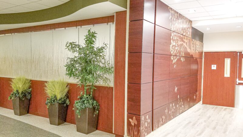 Hospital Printed Wood Panel Art Installation