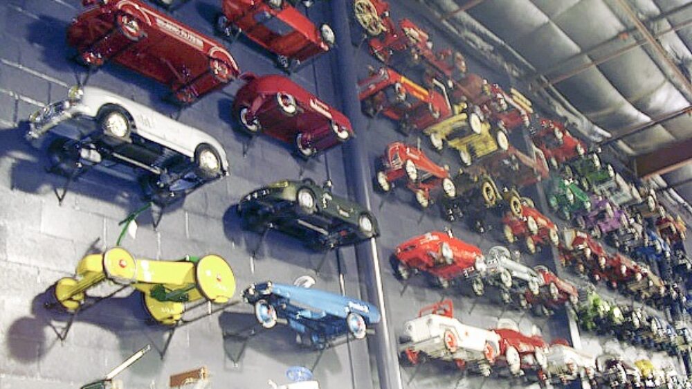 Wall mounted model car collection